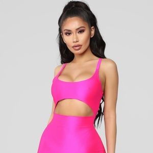 Cut To The Chase Mini Dress - Hot Pink